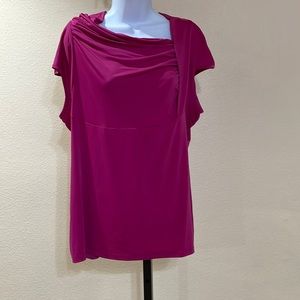 Worthington Stretch Ultra Pink Sleeveless Blouse XL